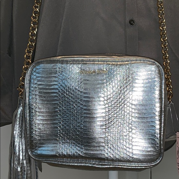 NWT Victoria’s Secret Silver Crossbody Bag - Picture 2 of 8